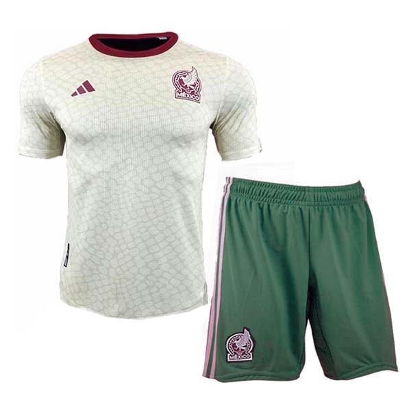 Camiseta México Replica Segunda Ropa Niños 2022/23 Blanco